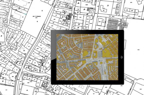 georeferencing of cadastral maps and presenting on google earth engine through kml file, showing on a tab, laptop, mobile
