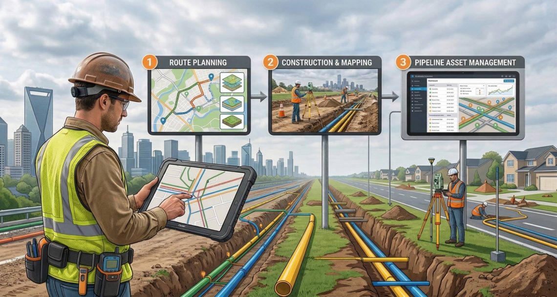 transforming cgd infrastructure with gis survey and mapping from route planning to pipeline asset management