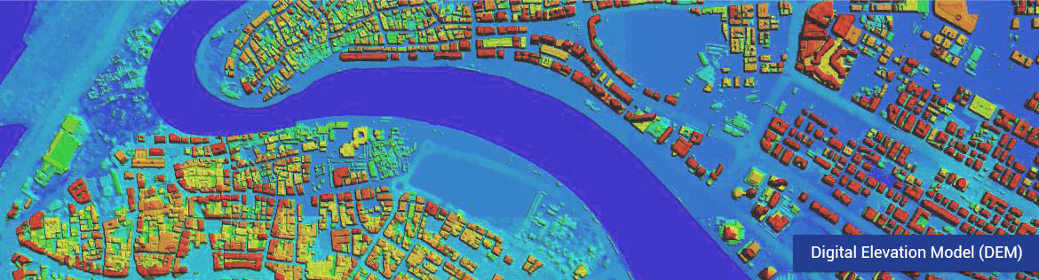 digital elevation model for urban development and planning