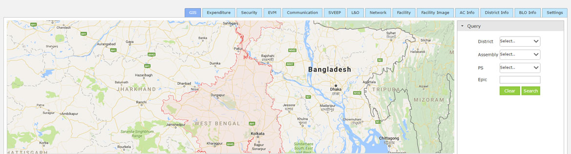 customized geo-spatial solution for election management