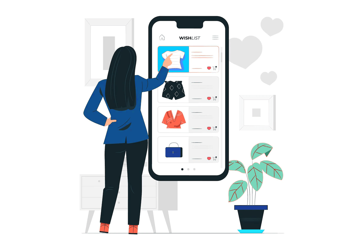 Ecommerce Development a woman is using cyberswift ecommerce development services