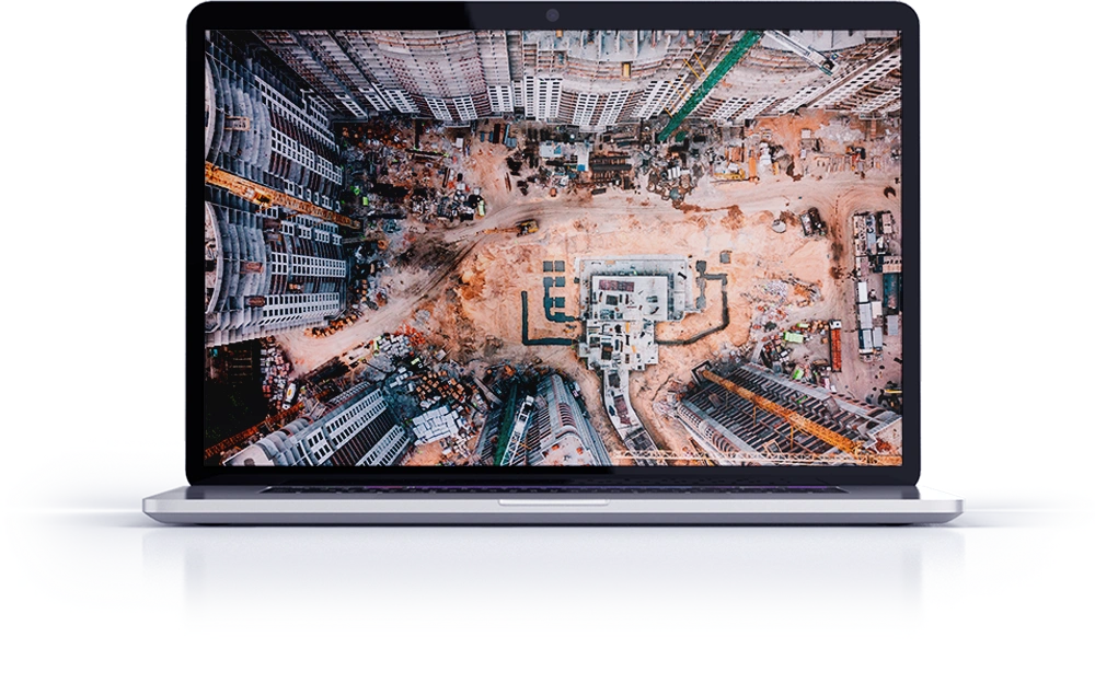 drone view of an ongoing construction project desktop mode